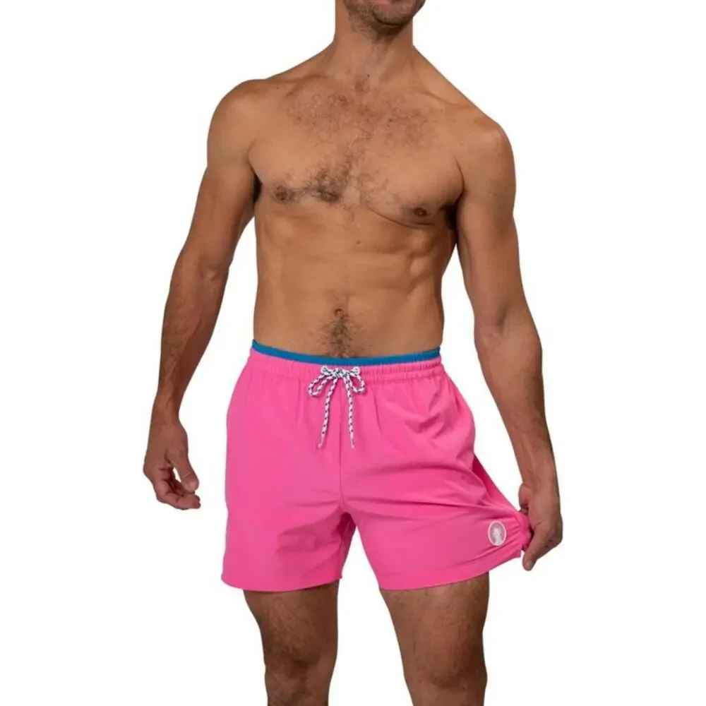 Chubbies Classic Swim Trunk Mens 2XL Pink 4-Way Stretch Drawstring Waist DSGL647